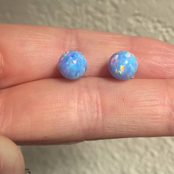 Jewelry - ✨ Fiery Blue Opal Studs ✨